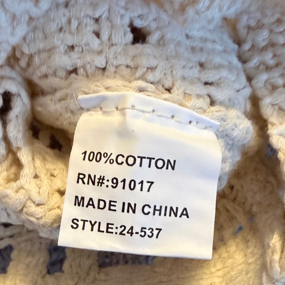 Solitaire Cream Crochet Button-Front Cardigan - Picture 8 of 9